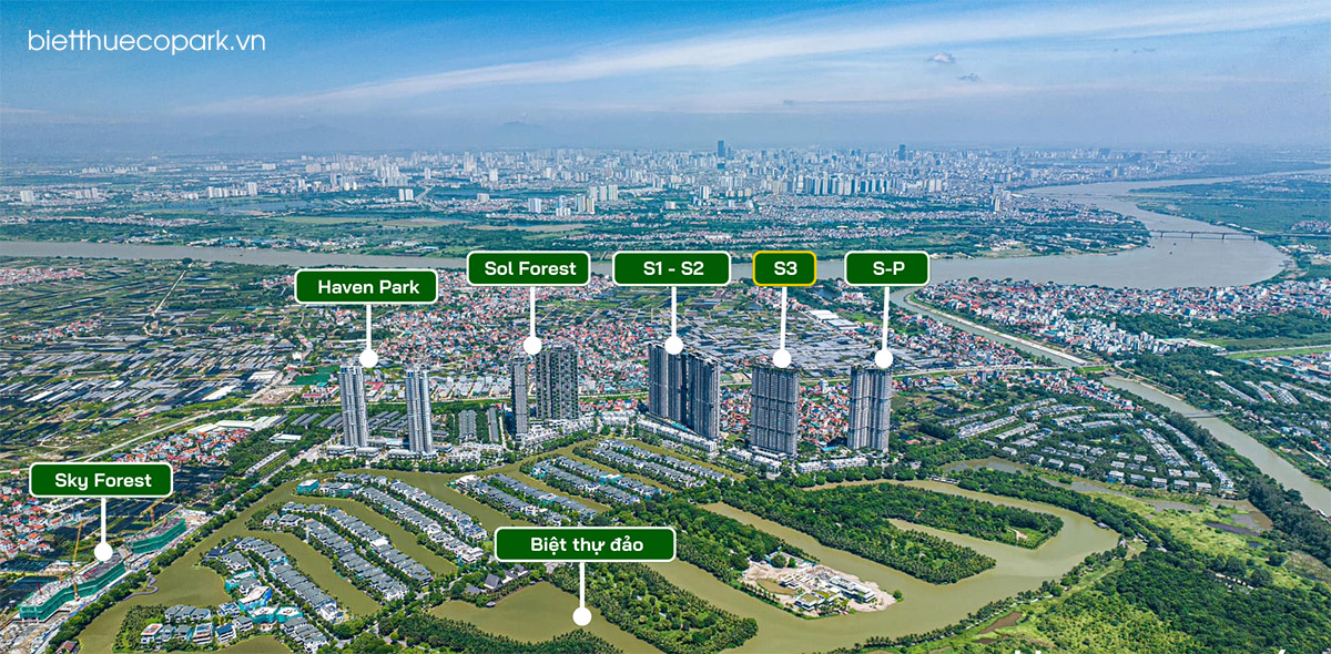 Vị trí toà S3 chung cư Sky Oasis Ecopark